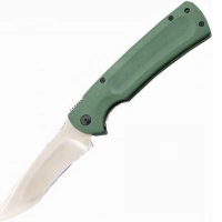 Складной нож Hikari Мемотек Higo Folder, клинок сатин, сталь D2, рукоять темно-зеленый G10 купить в 